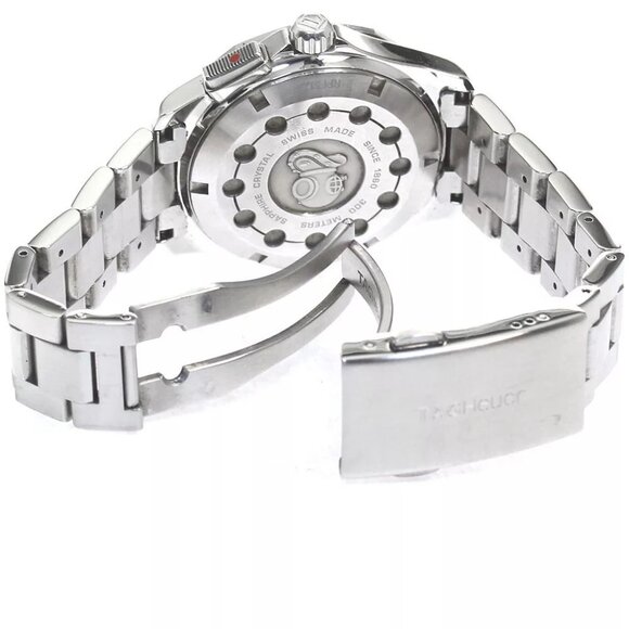 TAG HEUER Aquaracer WAP111Z Grand date Alarm Black Dial Quartz Men's - Picture 11 of 11